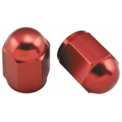 BikeMaster Aluminum Valve Caps (12-Pack) -Bikemaster aluminum valve cap red 151689