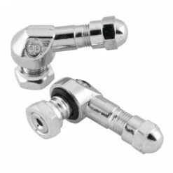 BikeMaster Angled Aluminum Valve Stems 8 BikeMaster Angled Aluminum Valve Stems -Bikemaster angled aluminum valve stems silver 113 mm 151790