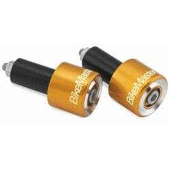 BikeMaster Anodized Aluminum Billet Bar Ends -Bikemaster anodized aluminum billet bar ends gold 152131