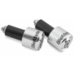 BikeMaster Anodized Aluminum Billet Bar Ends -Bikemaster anodized aluminum billet bar ends silver 152128