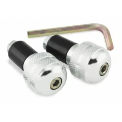 BikeMaster Anti-Vibration Bar Ends -Bikemaster anti vibration bar ends silver 7 8 266002