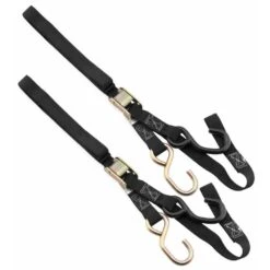 BikeMaster Integrated Soft Hook Tie-Downs -Bikemaster integrated soft hook tie downs black 1 100514
