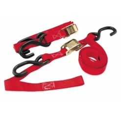 BikeMaster Integrated Soft Hook Tie-Downs -Bikemaster integrated soft hook tie downs red 1 100513