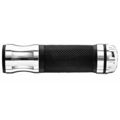 BikeMaster Revolver Bar End Grips -Bikemaster revolver bar end grips silver 7 8 101865